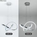 MAYNA Modern LED Chandelier,3000K-6000K Dimmable with Remote Control