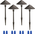 LEONLITE 4-Pack LED Low Voltage Landscape Path Lights, 12-24V AC/DC, 4000K