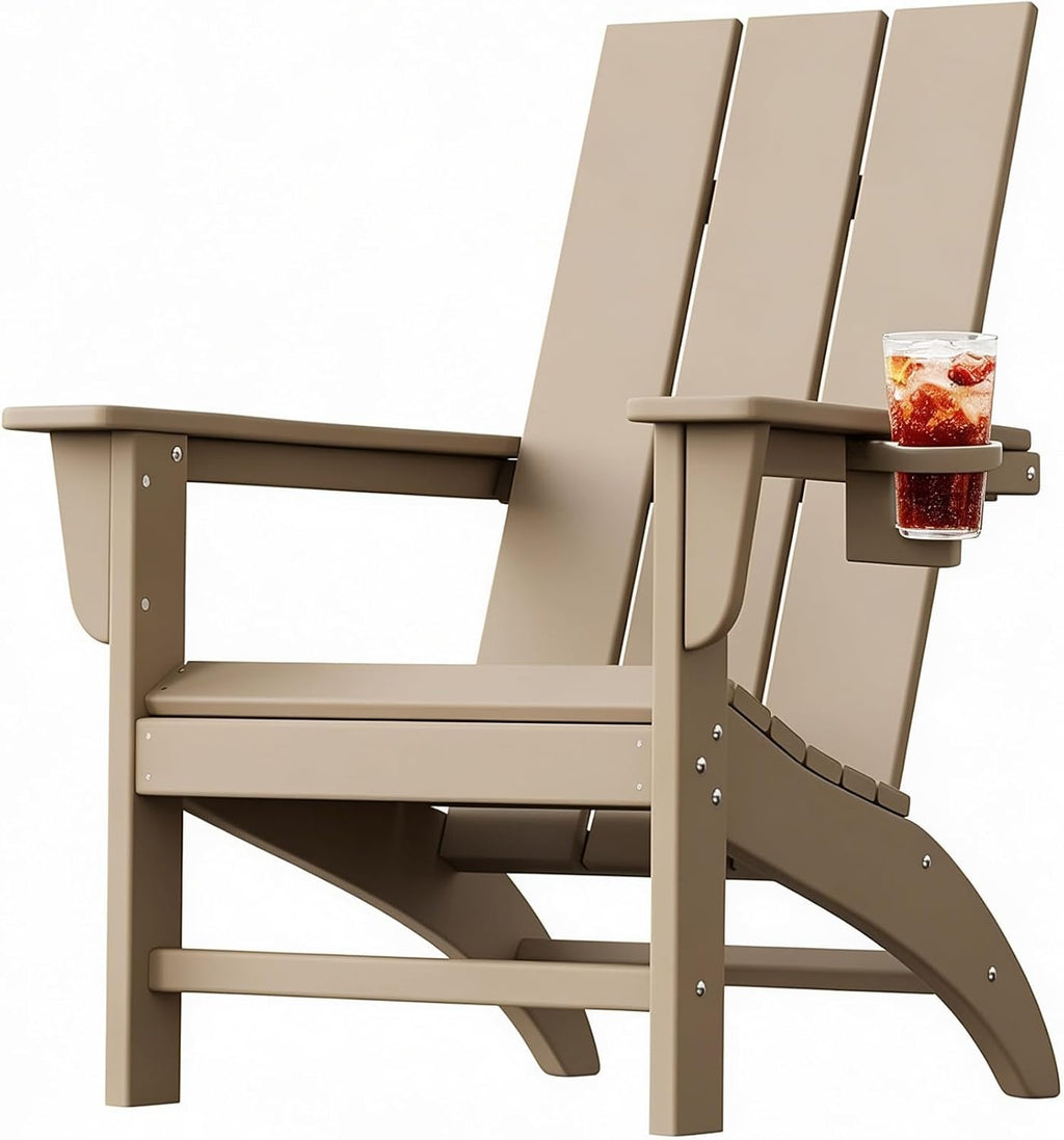 Poly Lumber Adirondack Chair with Cup Holder