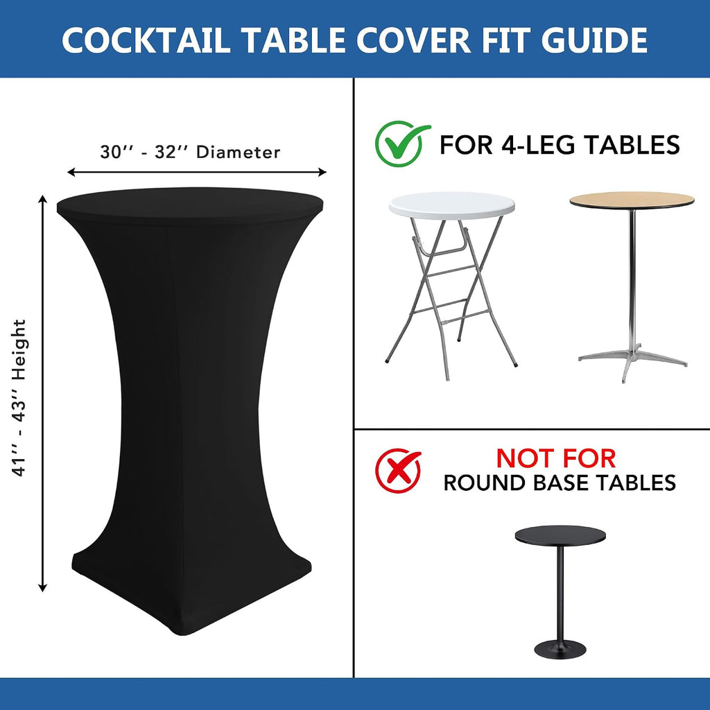cocktail table covers-black spandex round high top table on a desk or shelf