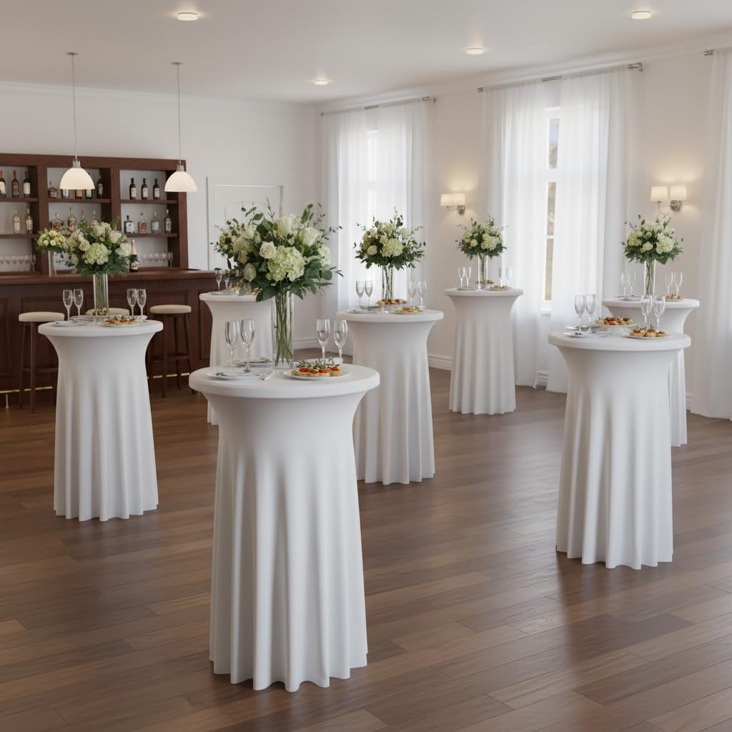 highboy cocktail table cover skirt bar tablecloth (32" shown in use