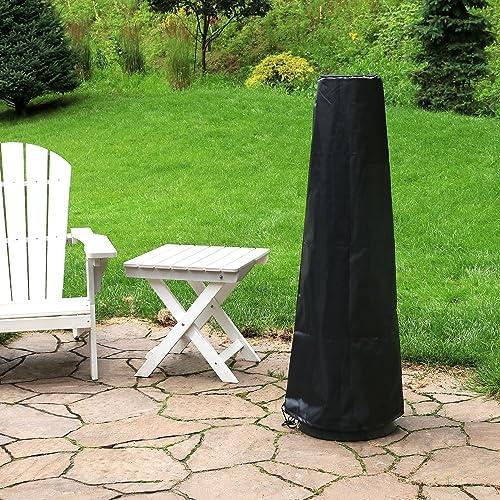 Sunnydaze Chiminea Outdoor Fireplace - Chiminea Fire Pit with Poker and Cover - Outdoor Wood-Burning Fire Pit - Black
