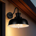 Solar Barn Light for Outside, Dusk to Dawn Outdoor Wall Lights Solar Powered, Farmhouse Exterior Wall Sconce, Industrial Outside Lighting Fixture, Rustic Lantern for Garage, Barn, Shed