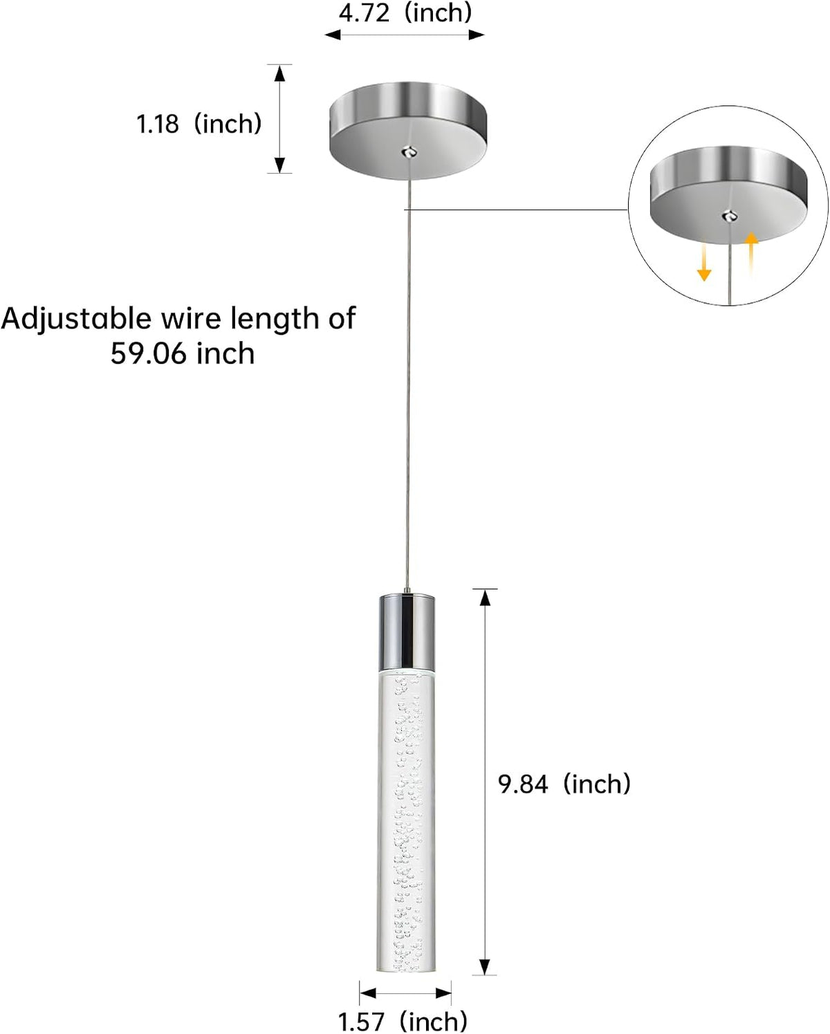 Modern LED Pendant Lights Kitchen Island Lighting,3 Pack