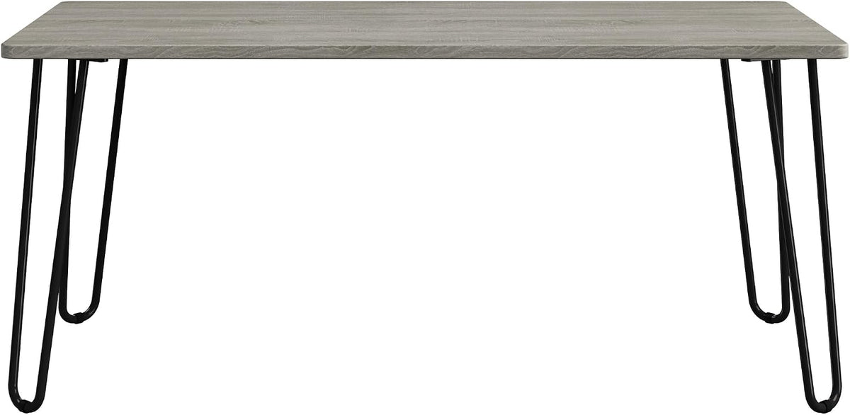 Lavish Home Coffee Table with Hairpin Legs, Gray, 41.25” x 19.5” x 17.75”
