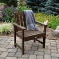 highwood Lehigh (2) Garden Chairs with Folding Side Table, Weathered Acorn