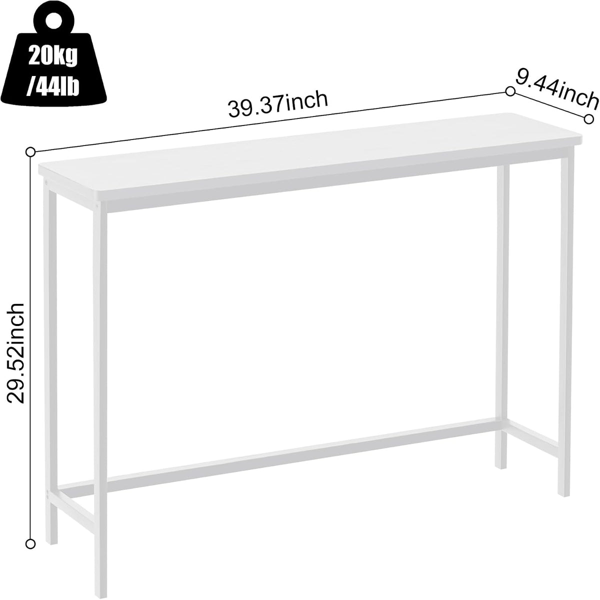 vasmia console table, entryway table, narrow sofa table, close-up detail