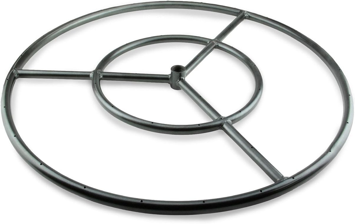 Fire Ring Burner for Fire Pits and Fireplaces | 18 Inch, Black Metal Burner