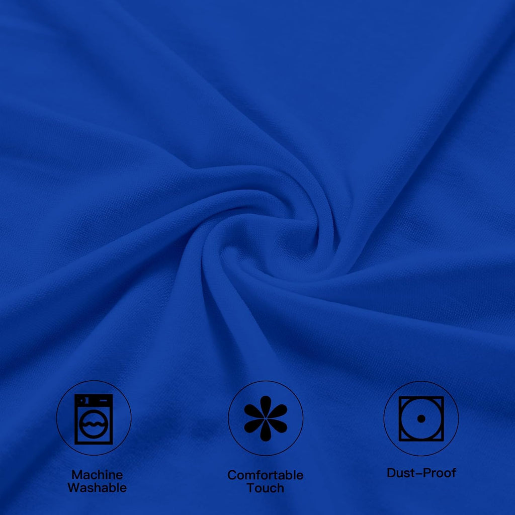 Fixwal 4 Pack Cocktail Tablecloth Bar Top Table Covers Round Royal Blue