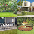 Getlay Tall Garden Fence Animal Barrier with Gate, 32 in(H) 8 Panels Garden Fences and Borders for Dogs, Dog Fence Outdoor for Yard, Total Length 17.5 Ft Metal Temporary Fencing│Patented