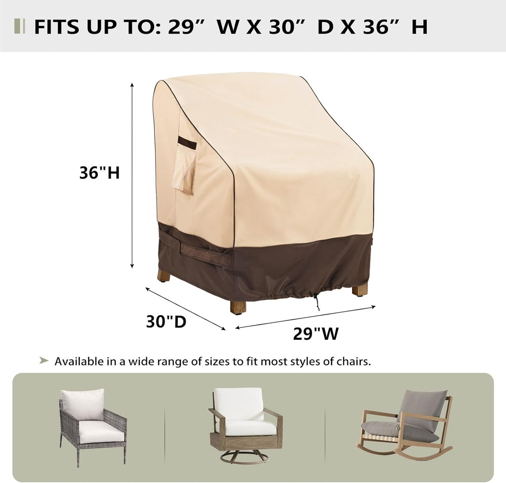 KylinLucky Outdoor Patio chair Covers 29 x 30 x 36 inch 2 Pack Waterproof