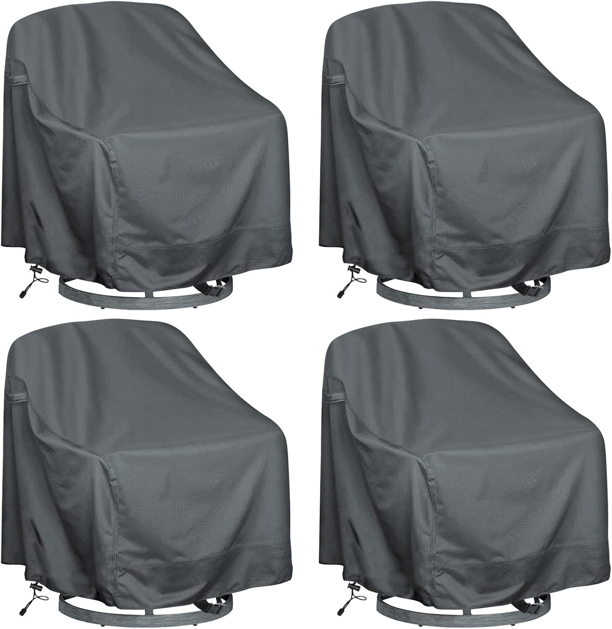 Patio Chair Covers 4 Pack, Waterproof Outdoor Swivel Chair Cover