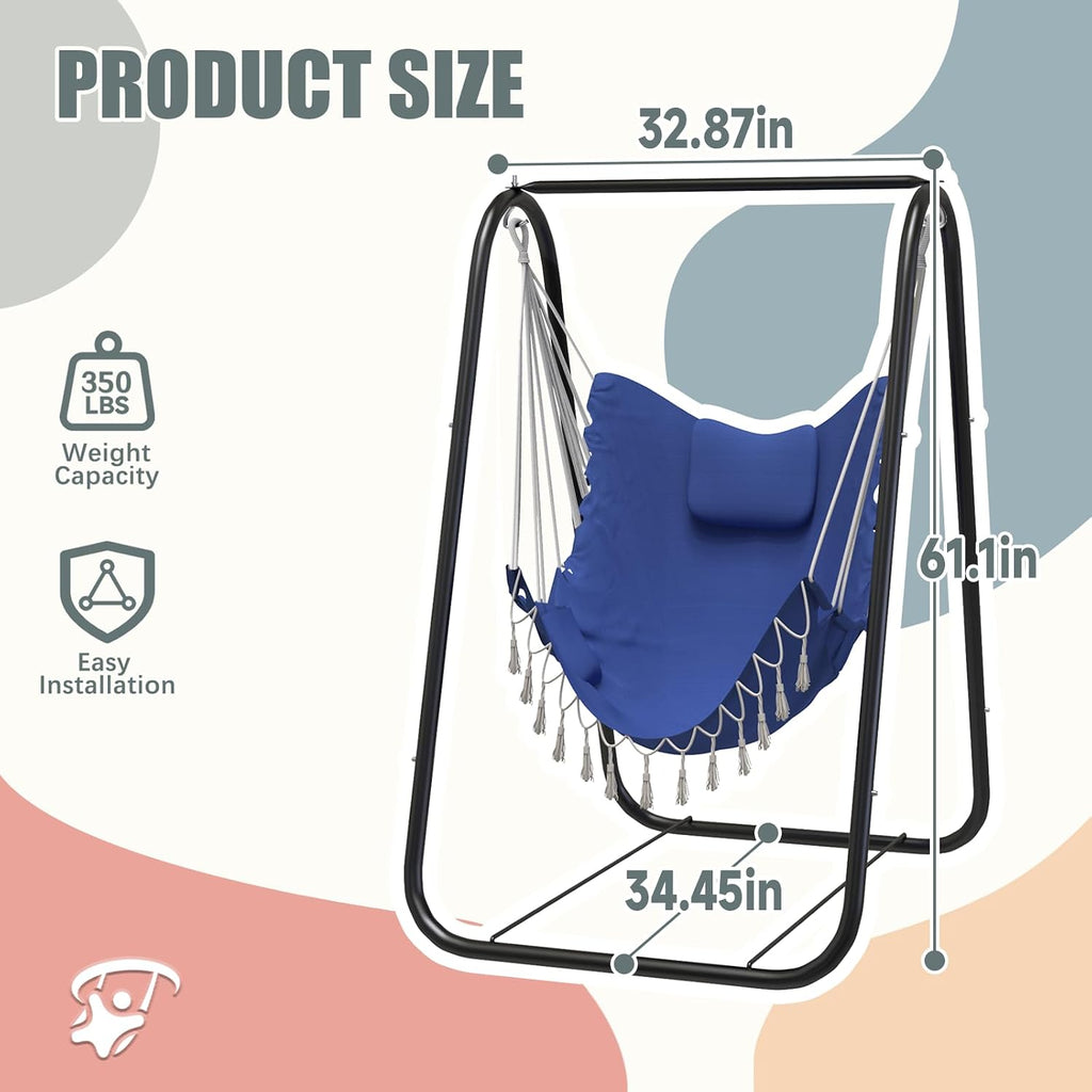 G TALECO GEAR Hammock Chair with Stand, Heavy Duty A-Frame