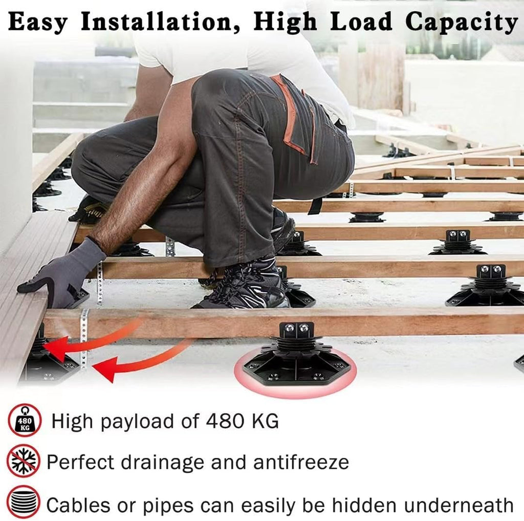 adjustable plastic pedestal paver,floor slate support floor lift,deck showing dimensions