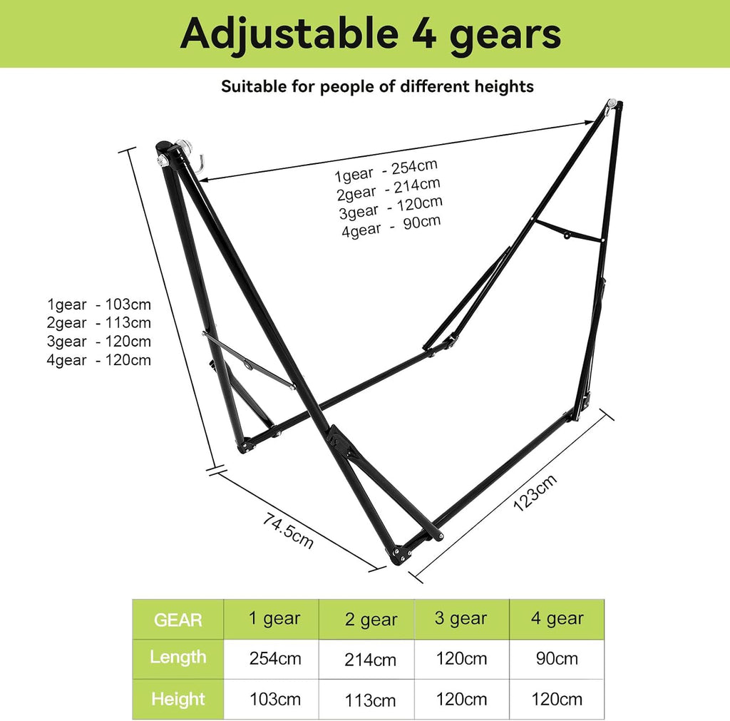 Portable Multifunctional Hammock Chair with Stand for Outside or Inside