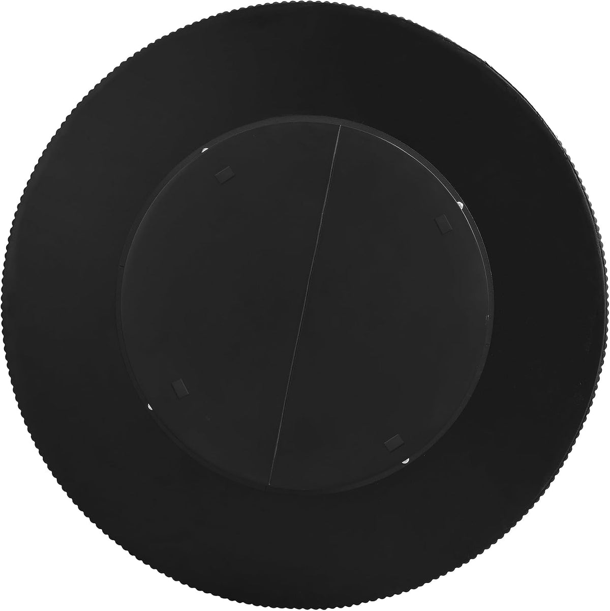 31.5" Round Coffee Table, Modern Fluted Drum Center Table