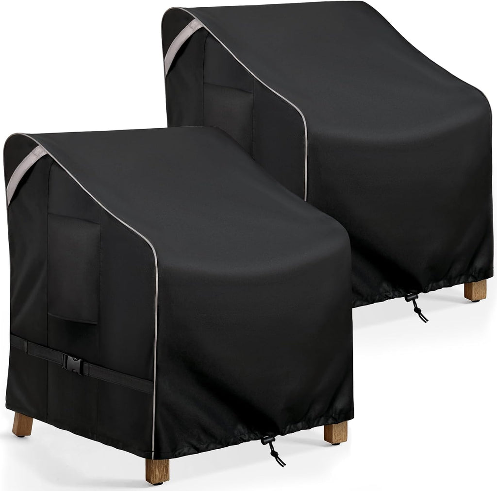 COSFLY Outdoor Patio Chair Cover Waterproof, Fits 26"W x 28"D x 33"H, 2Pack