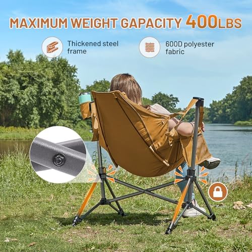 TIMBER RIDGE Hammock Camping Chair, Oversized Swinging Chair, 400lbs Load