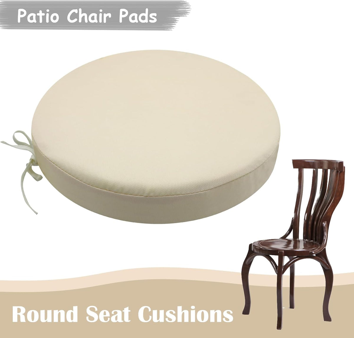 sk studio round outdoor chair cushions for patio, side view