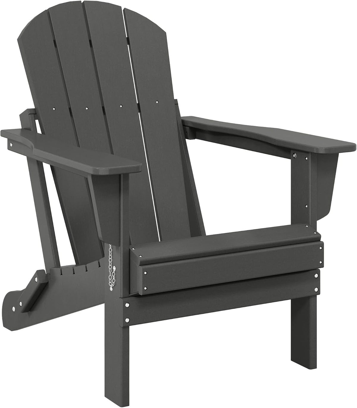 WO Home Furniture Laguna Folding Adirondack Chair, Gray