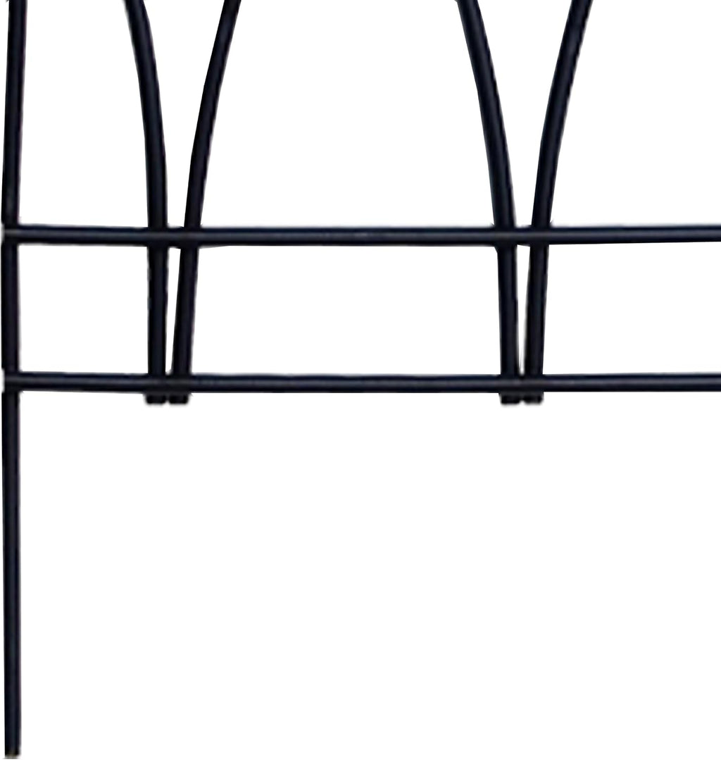 Panacea 89523 Gothic Arch Border Fence, Black, 15" H, Pack of 12