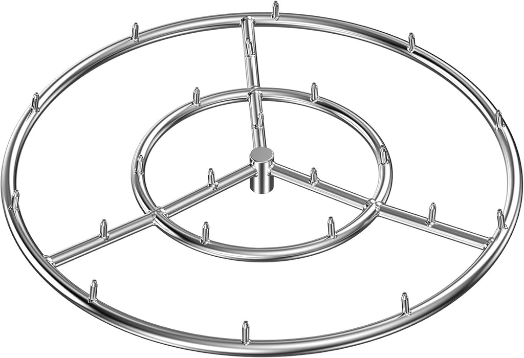 Skyflame 24-Inch Round Stainless Steel Fire Pit Jet Burner Ring