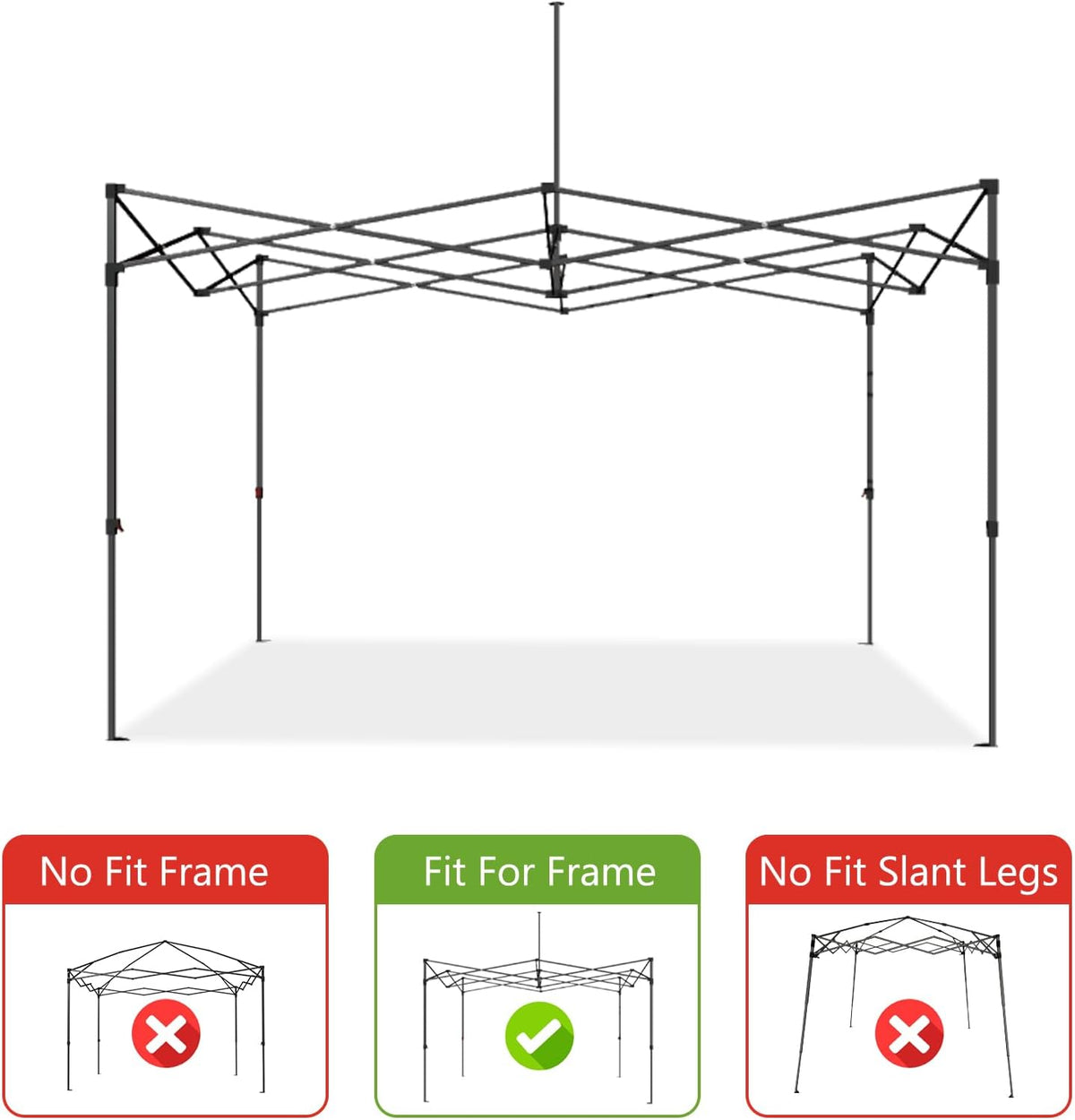 ABCCANOPY Replacement Canopy Top for Pop Up Canopy Tent 10x10 Gray