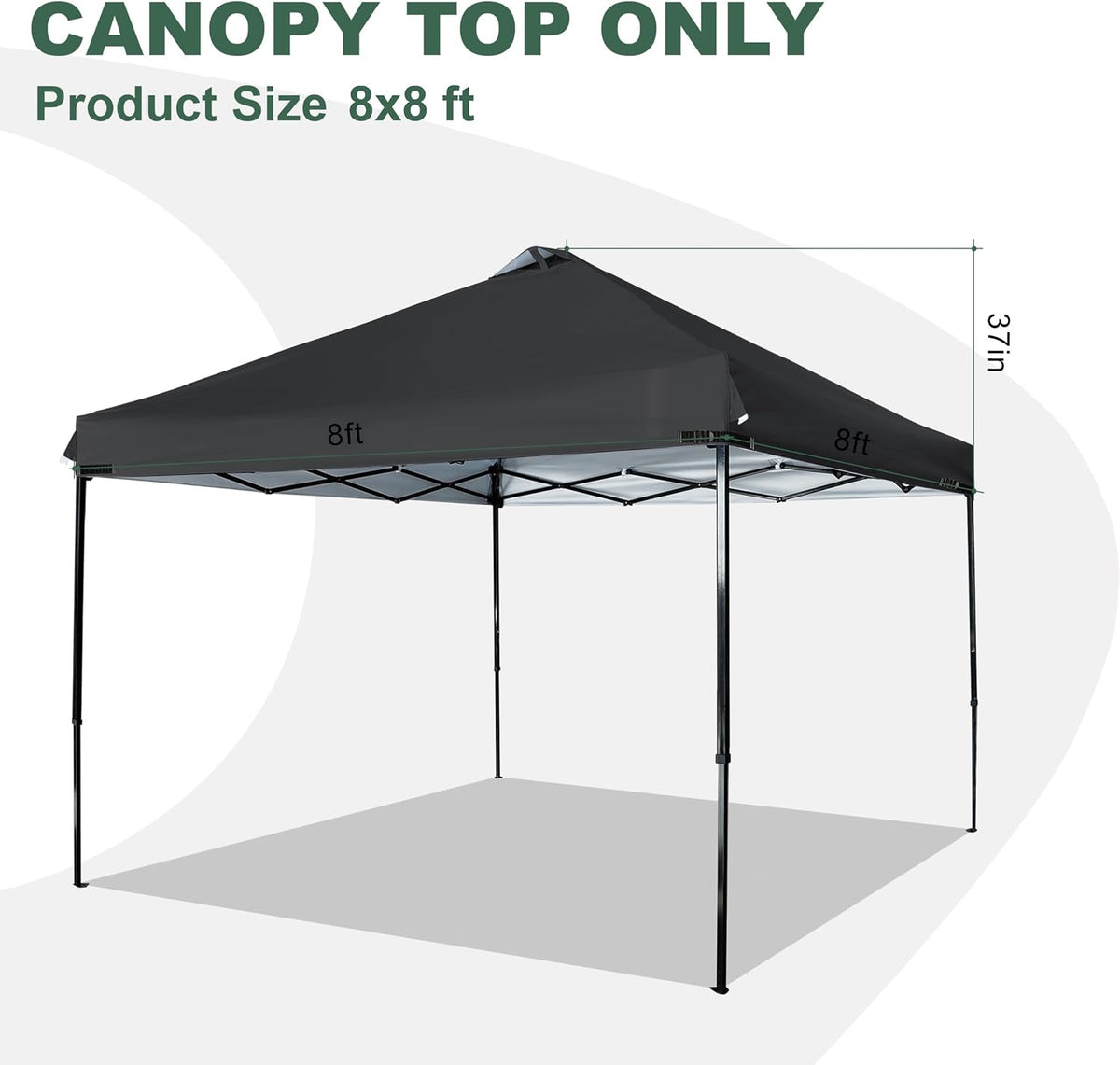 canopy replacement top for most 8x8ft straight leg shown in use