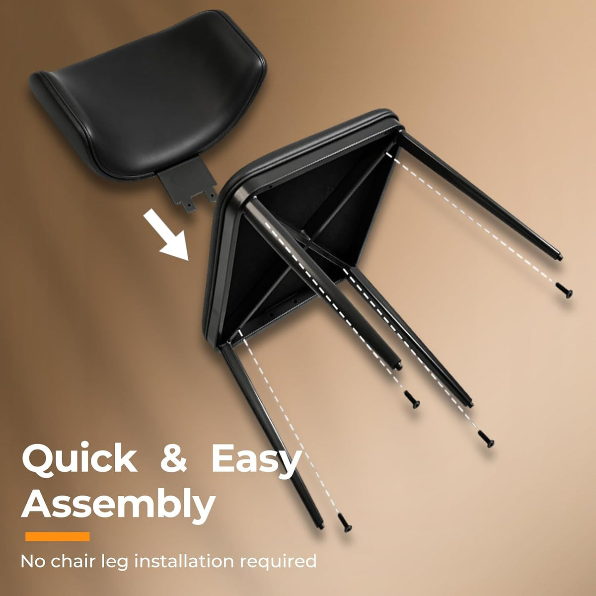 Dining Chairs Set of 4, Faux Leather Kitchen & Dining Chairs