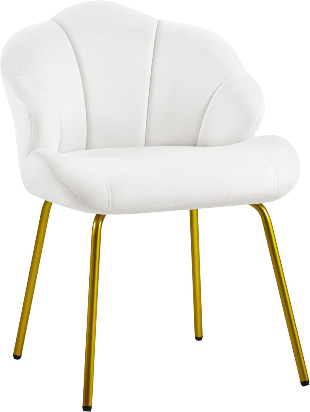 Yaheetech Vanity Chair, Shell-Shaped Accent Chair, White