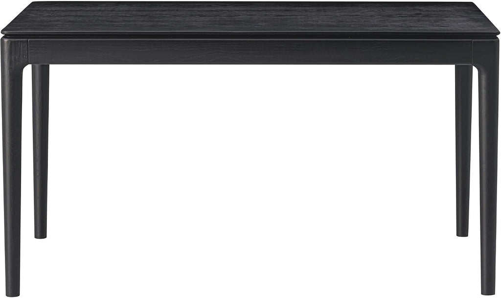 Mingle 55 Inch Modern Rectangular Dining Table, Seats 4-6, Burnt Black