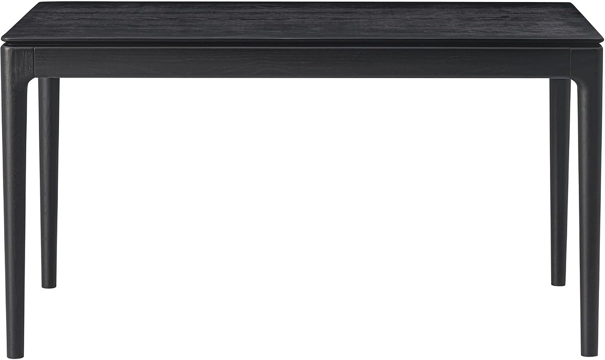Mingle 55 Inch Modern Rectangular Dining Table, Seats 4-6, Burnt Black