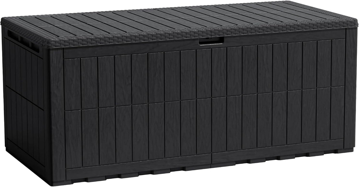 Flamaker 220 Gallon Large Outdoor Storage Box Waterproof, XL Resin Deck Box