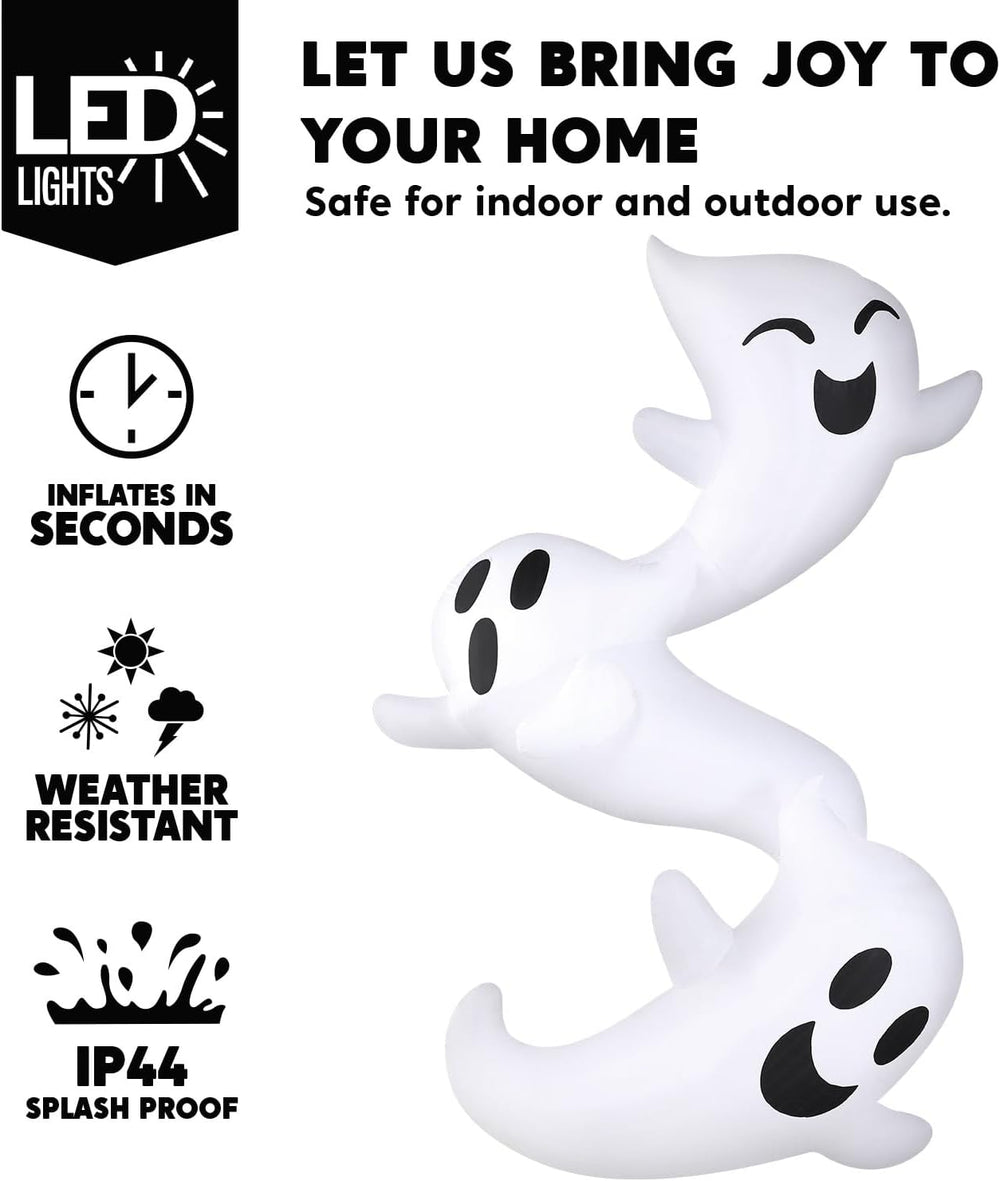 JOYIN 8ft Tall Halloween Inflatables Outdoor Decorations, Inflatable Ghosts H...