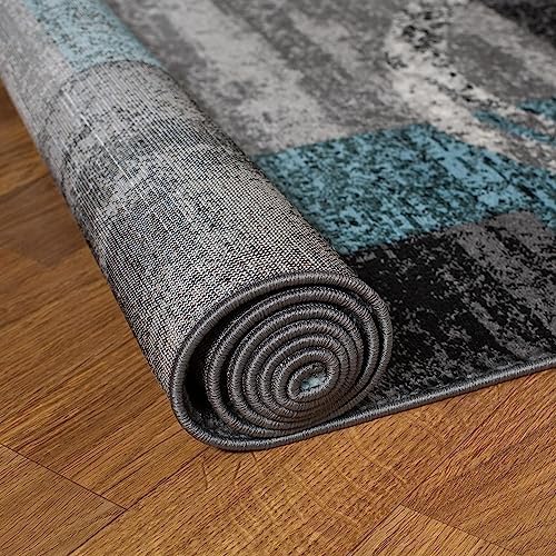 Rugshop Circle Design Contemporary Fade-Resistant Area Rug Gray 12' x 15'