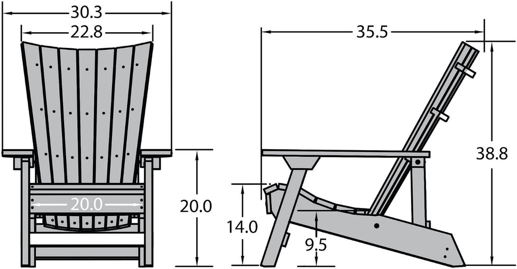 highwood Manhattan Beach Adirondack Chair, White