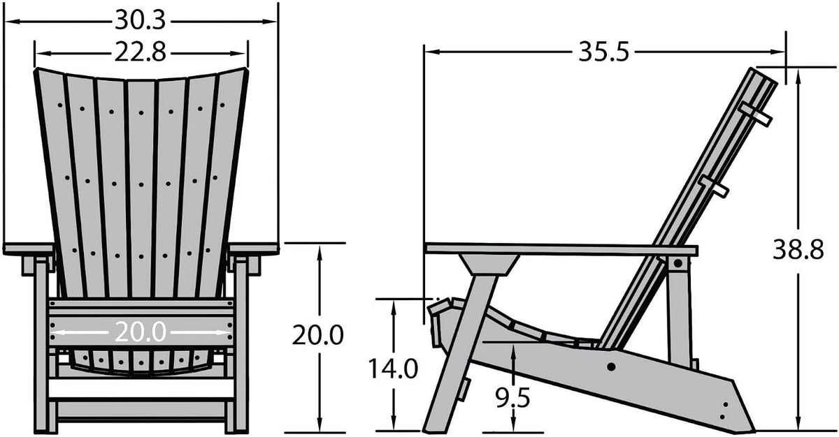 highwood Manhattan Beach Adirondack Chair, White