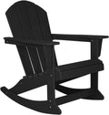 HDPE Laguna Outdoor Rocking Poly Adirondack Chair, Gray