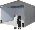 CROWN SHADES 10X10 Commercial Pop Up Canopy Tent with Sidewalls, Gray