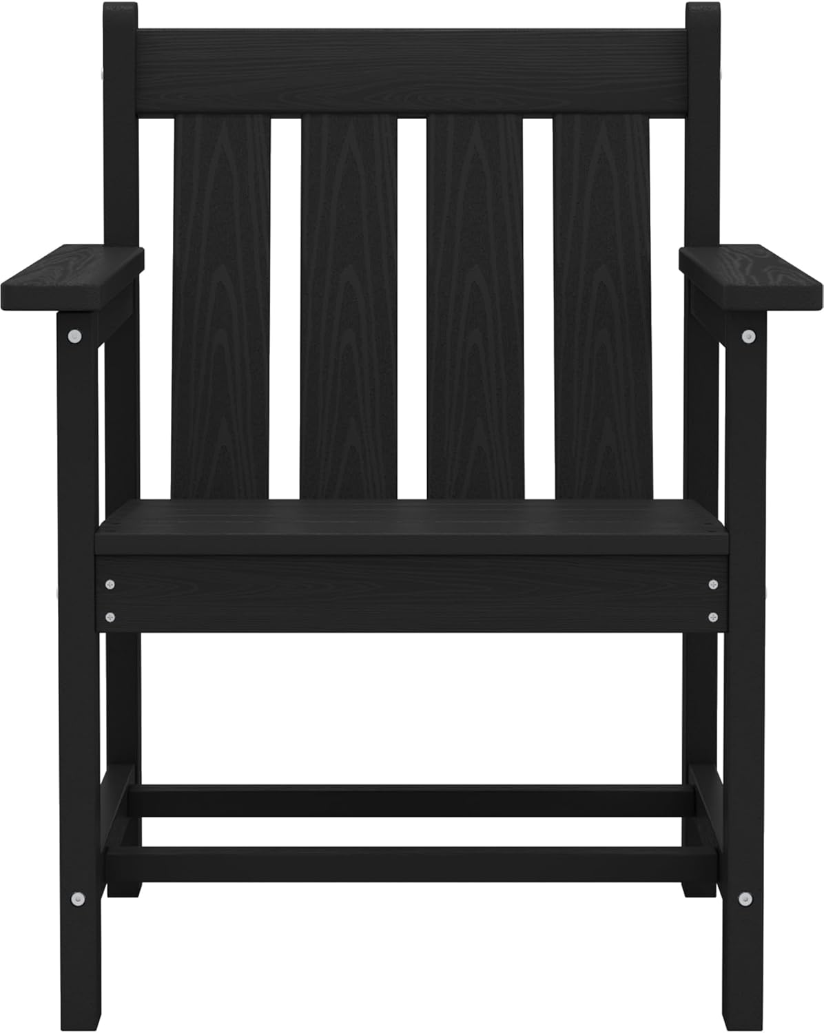 SERWALL 3 Pieces Patio Bistro Set-Outdoor Chairs with Side Table,Black