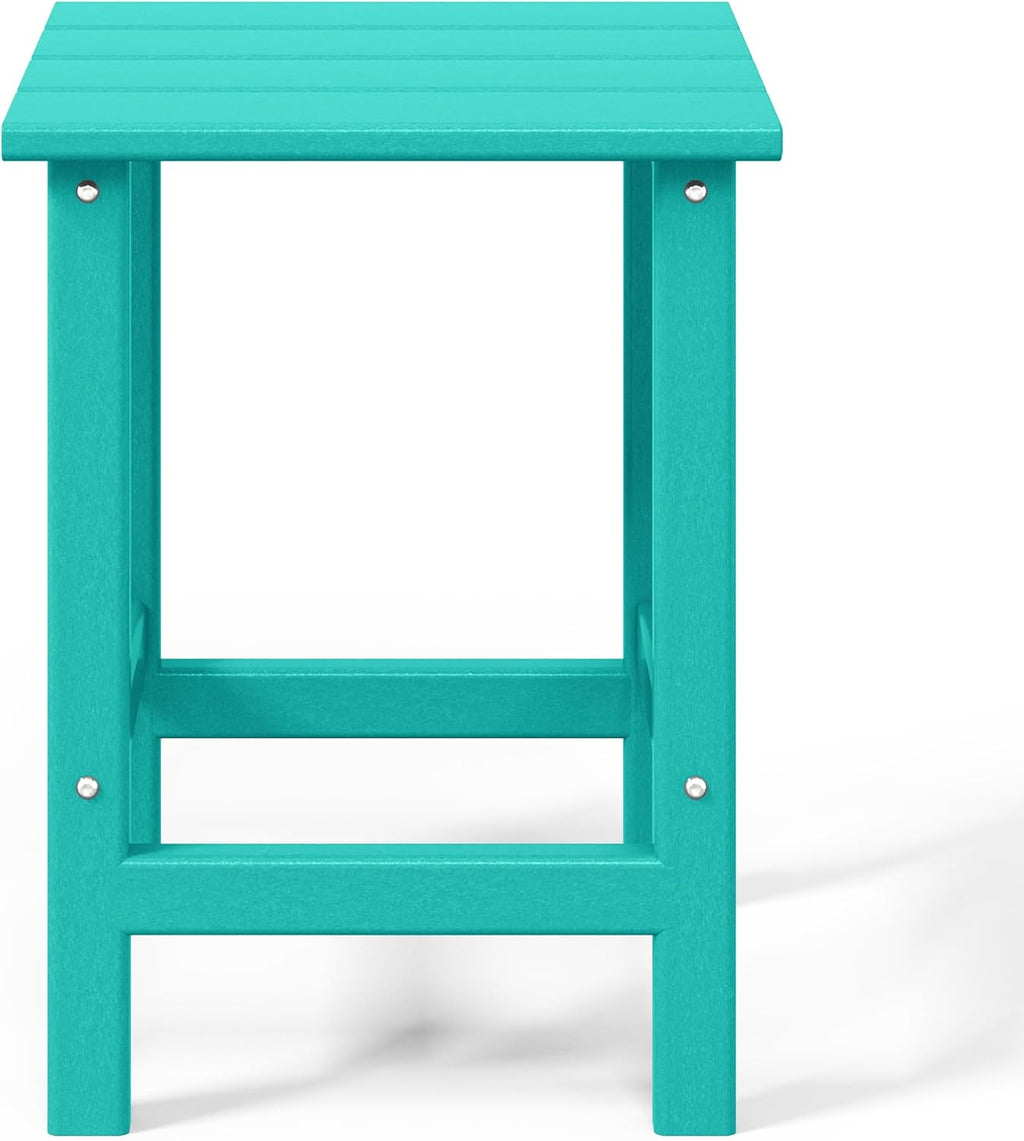 WestinTrends Malibu Outdoor Patio Rocking Adirondack Chairs with Side Table Set, Turquoise