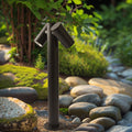 Modern Pathway Lights Adjustable Angle Spotlight Post Lights Outdoor Path Lights LED 2700K Warm Light Walkway Lighting Landscape Sideway Lighting IP65 Waterproof (2-Light)