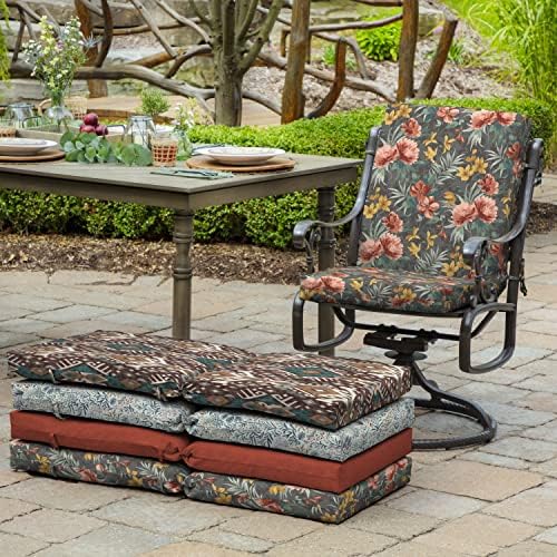Arden Outdoor Dining Chair Cushion, 20x44, Phoebe Grey Floral
