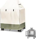 Outdoor Fireplace Cover, 32"L × 24"W × 45"H, Beige & Grayish Green
