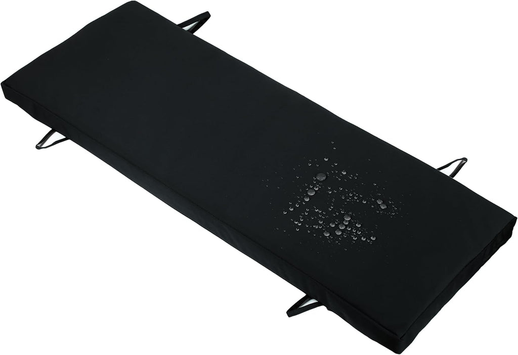 Sigmat Waterproof & Fade Resistant Outdoor Bench Cushion Black 48x16x2 Inch