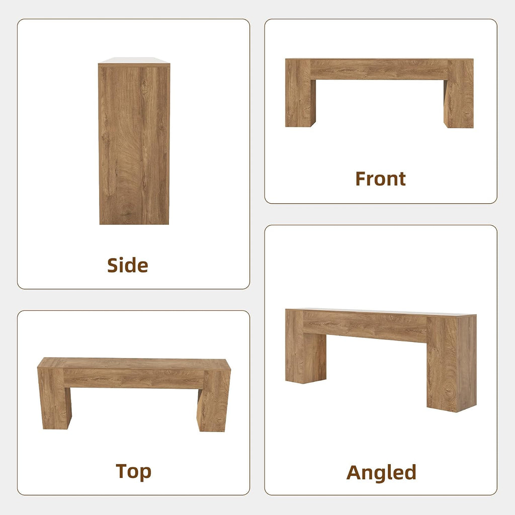 Extra Long Console Tables for Entryway 86-Inch, Natural Oak