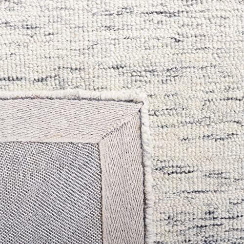 SAFAVIEH Abstract Collection Area Rug - 11' x 15', Grey & Ivory, Handmade Wool, Ideal for The Living Room, Dining, Bedroom (ABT478F)
