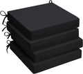 Outdoor Chair Cushions, Set of 4, 24"*24"*4", Water Resistant, Black
