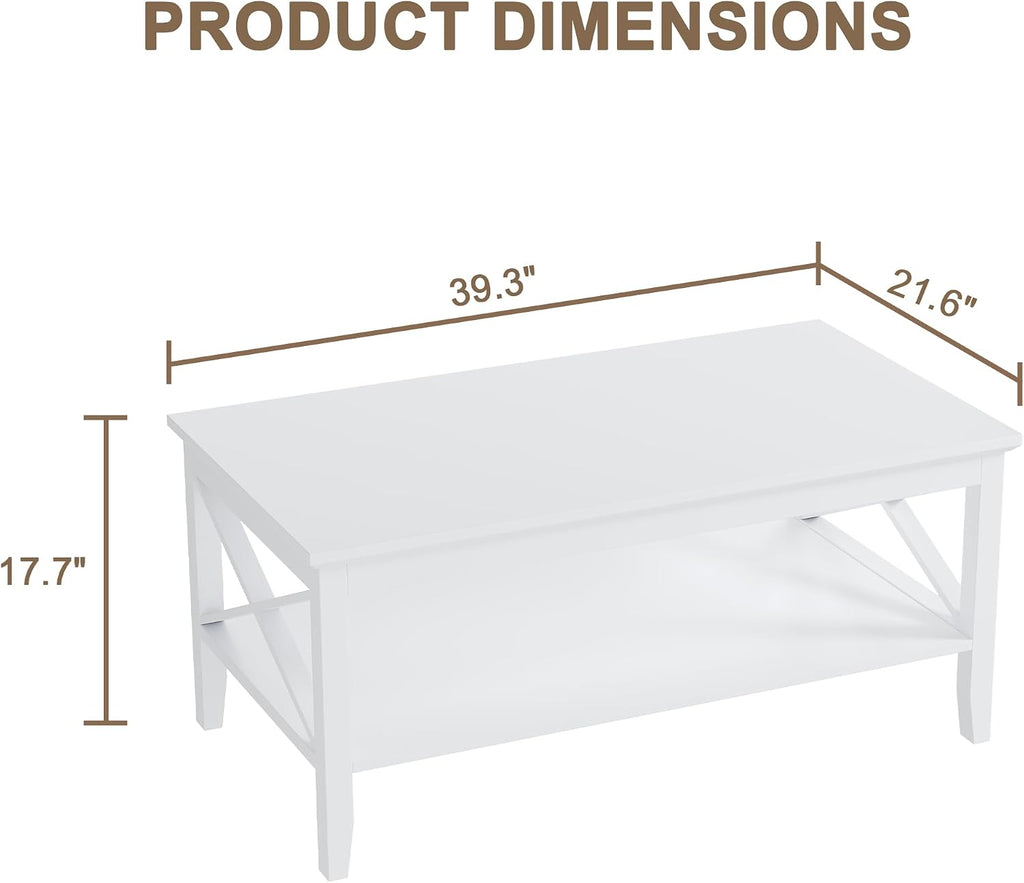 ChooChoo Coffee Table Classic X Design for Living Room