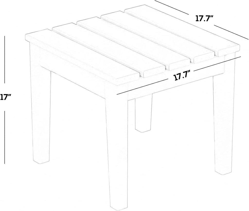 WestinTrends Ashore Outdoor Patio Modern Adirondack Side Table, Teak